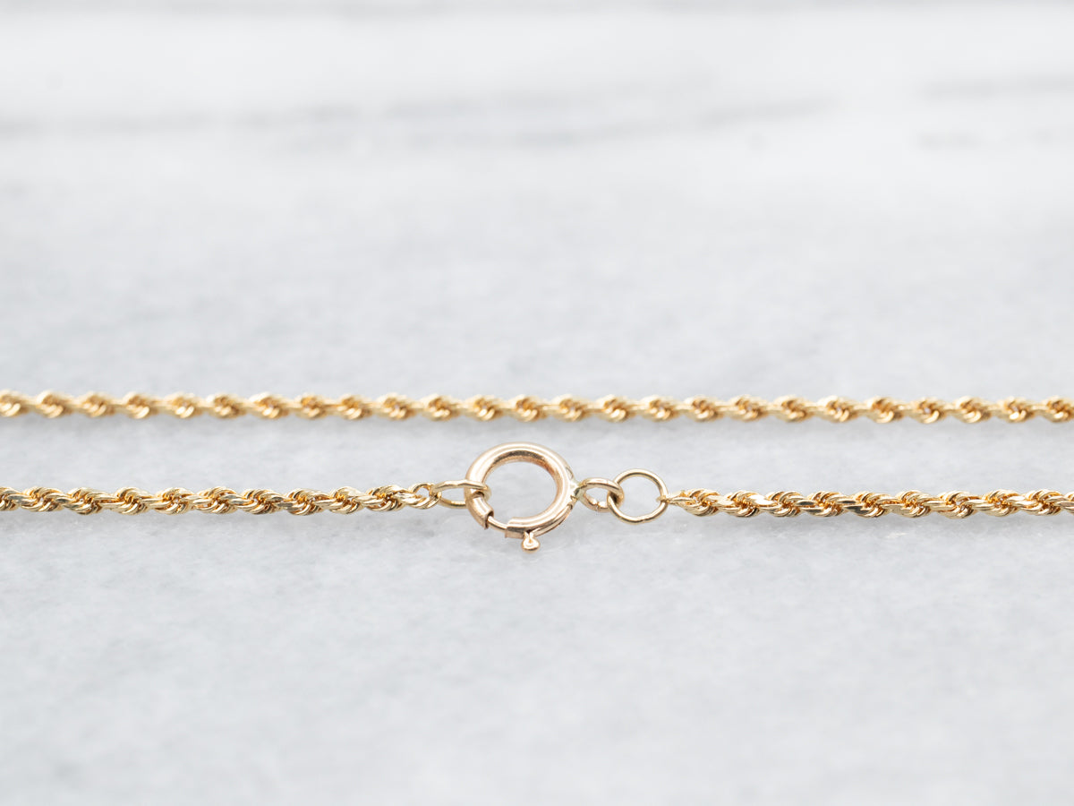 Yellow 14-Karat Gold Rope Twist Chain