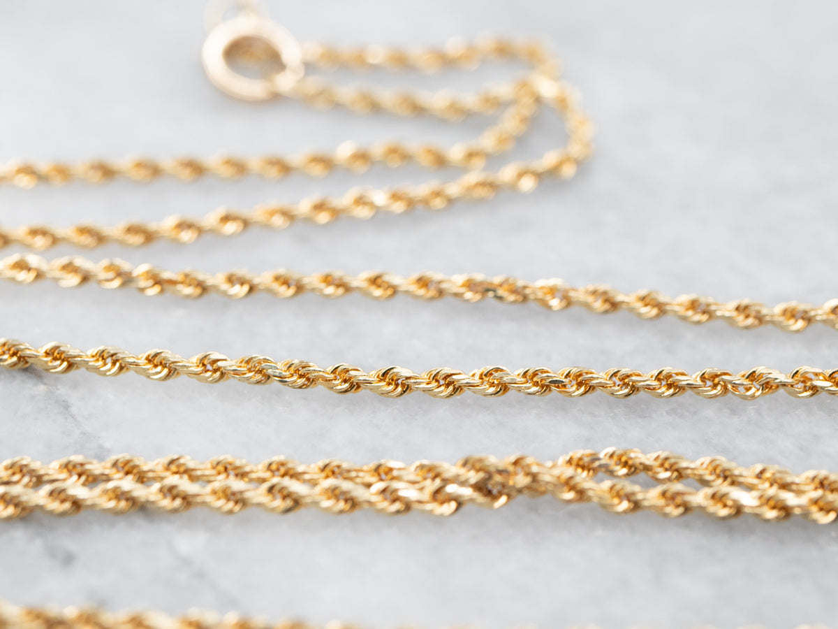 Yellow 14-Karat Gold Rope Twist Chain