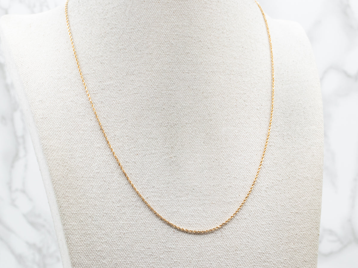 Yellow 14-Karat Gold Rope Twist Chain
