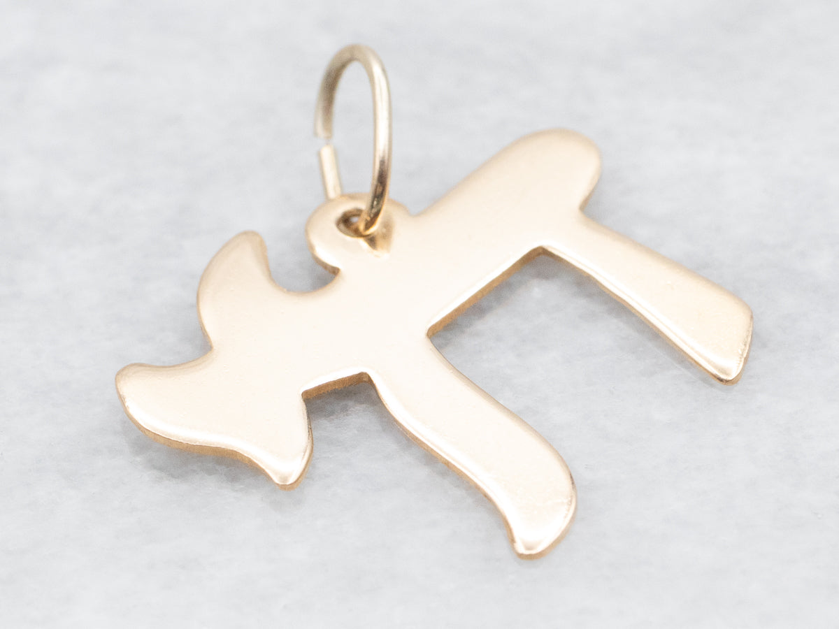 Polished Gold "Chai" Pendant