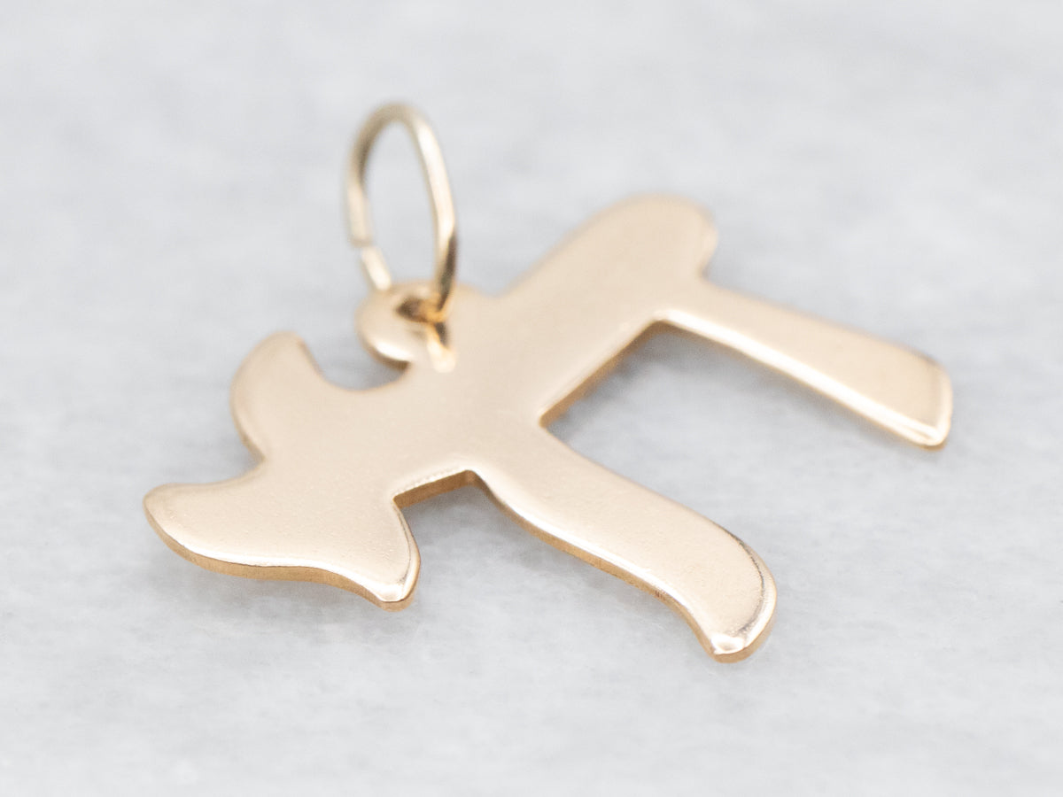 Polished Gold "Chai" Pendant
