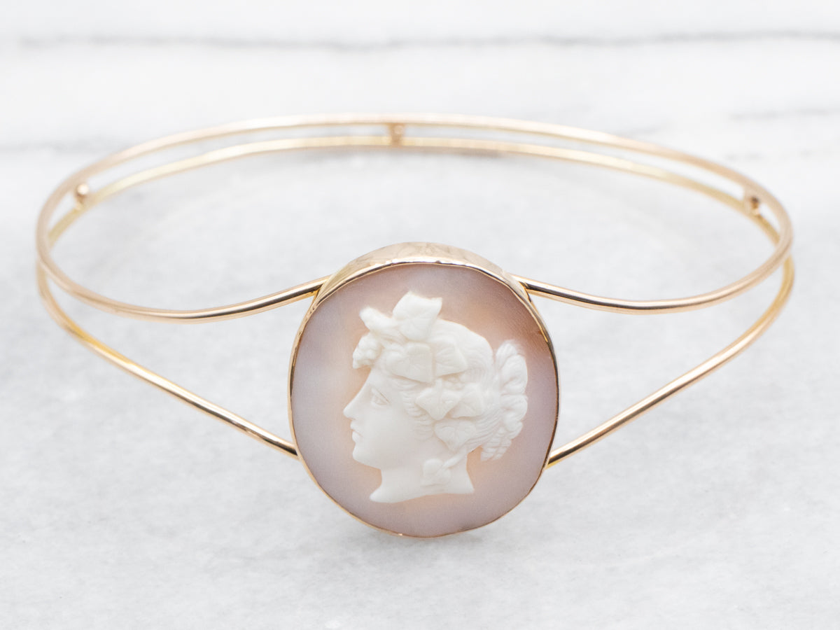 Cameo Bangle Bracelet