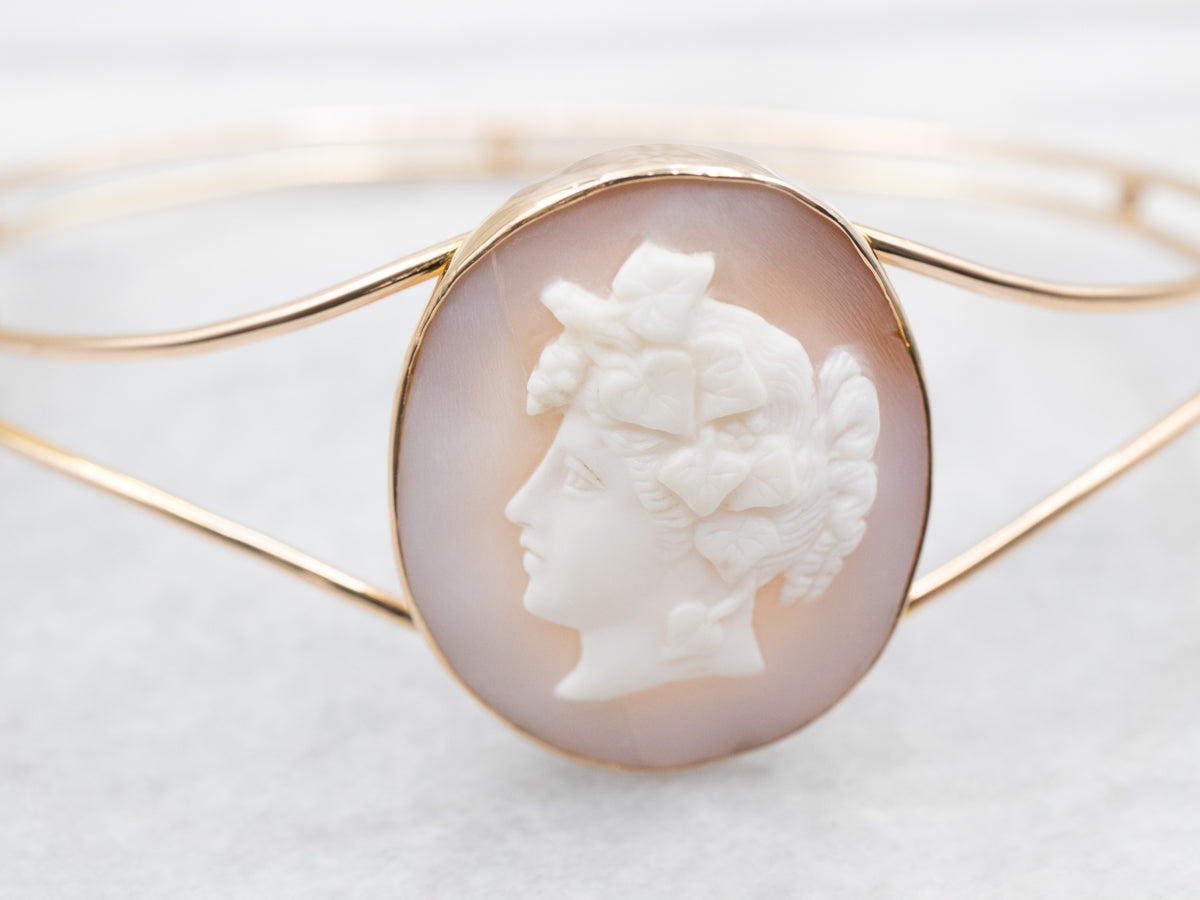Cameo Bangle Bracelet