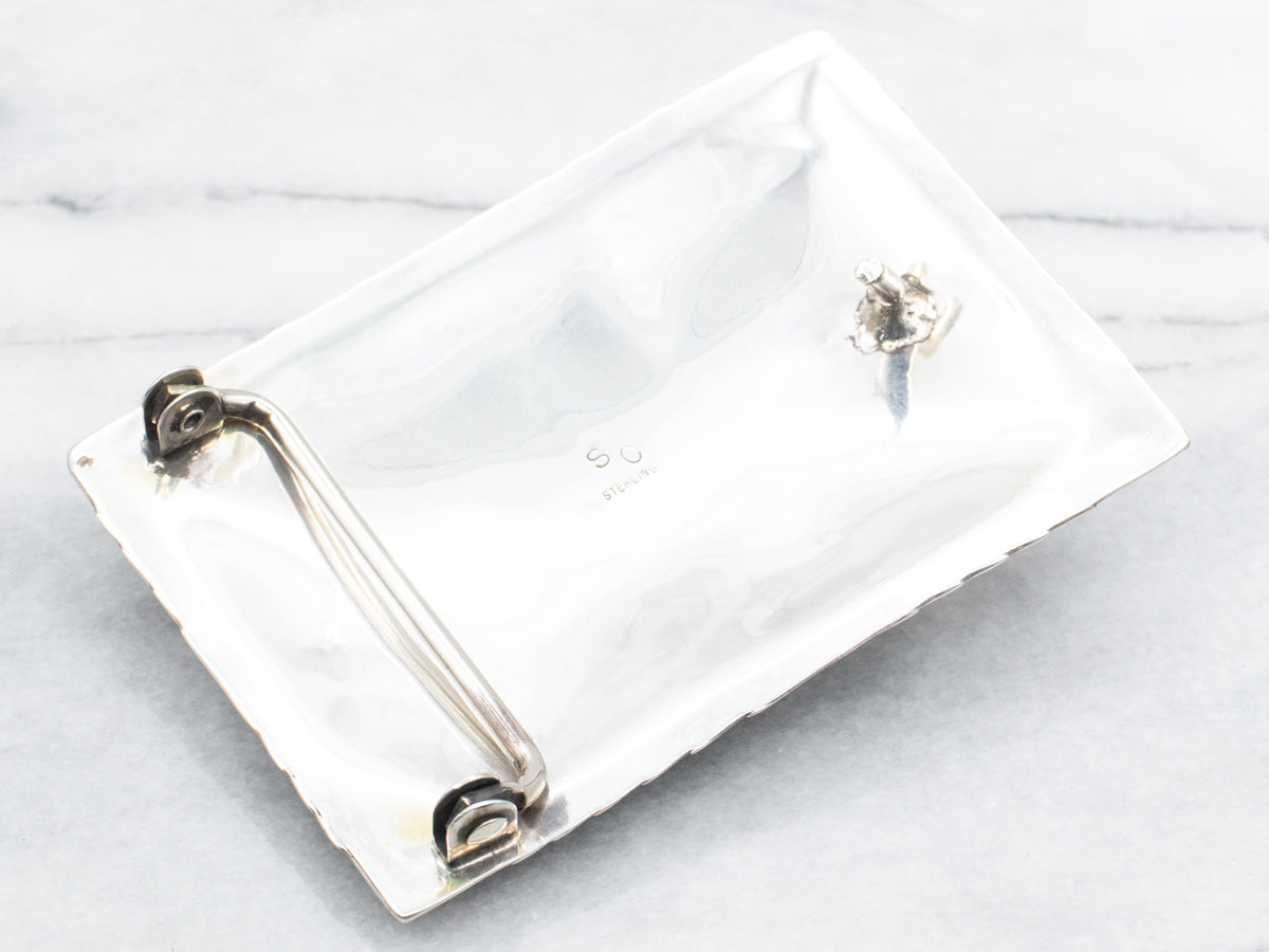 Native American Faux Bear Claw Turquoise and Coral Belt Buckle