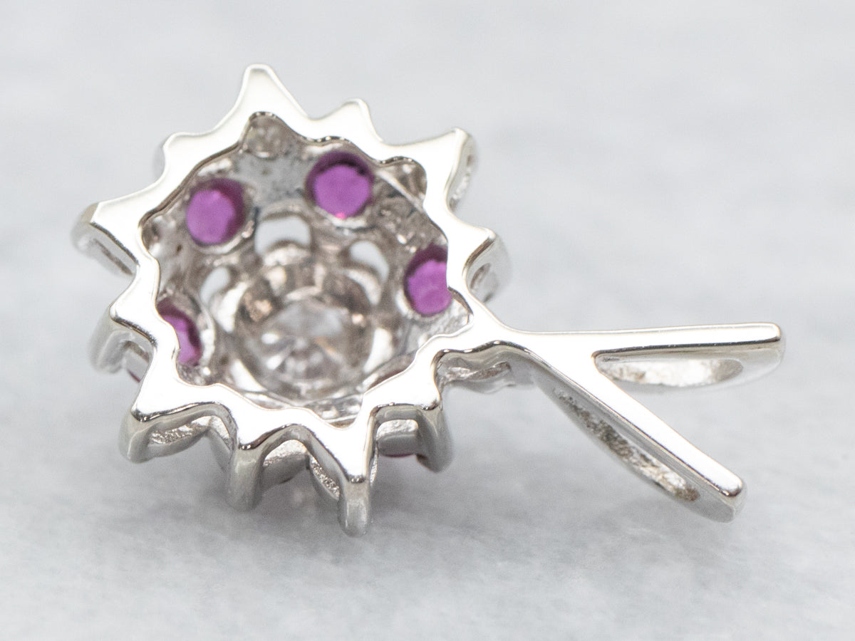 Twinkling Diamond and Ruby Pendant
