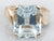 Yellow Gold Aquamarine Solitaire Bypass Ring