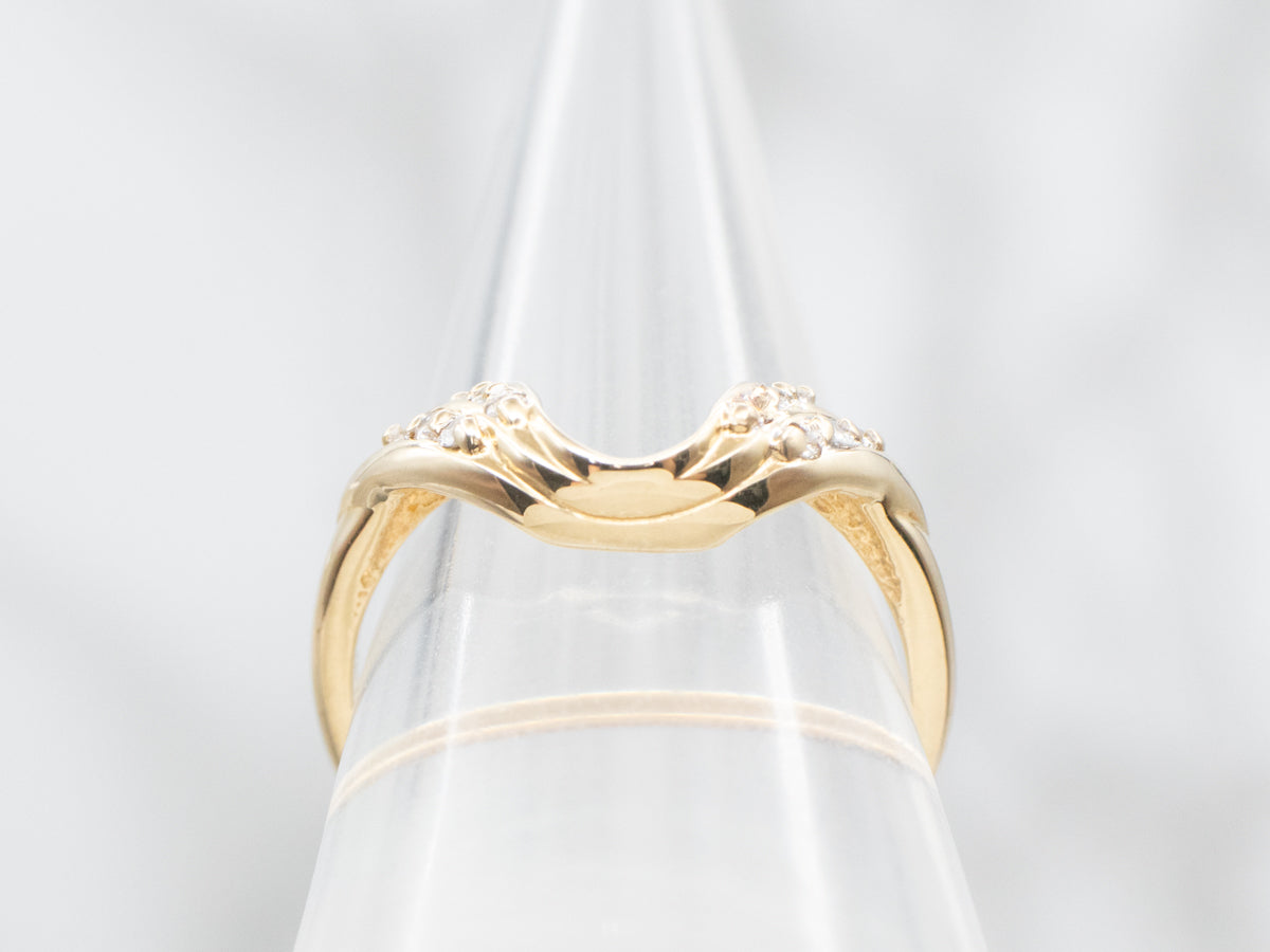 Vintage Gold Diamond Guard Band