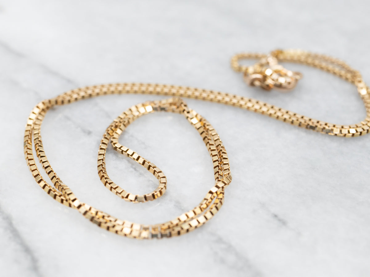 Yellow 14K Gold Box Chain