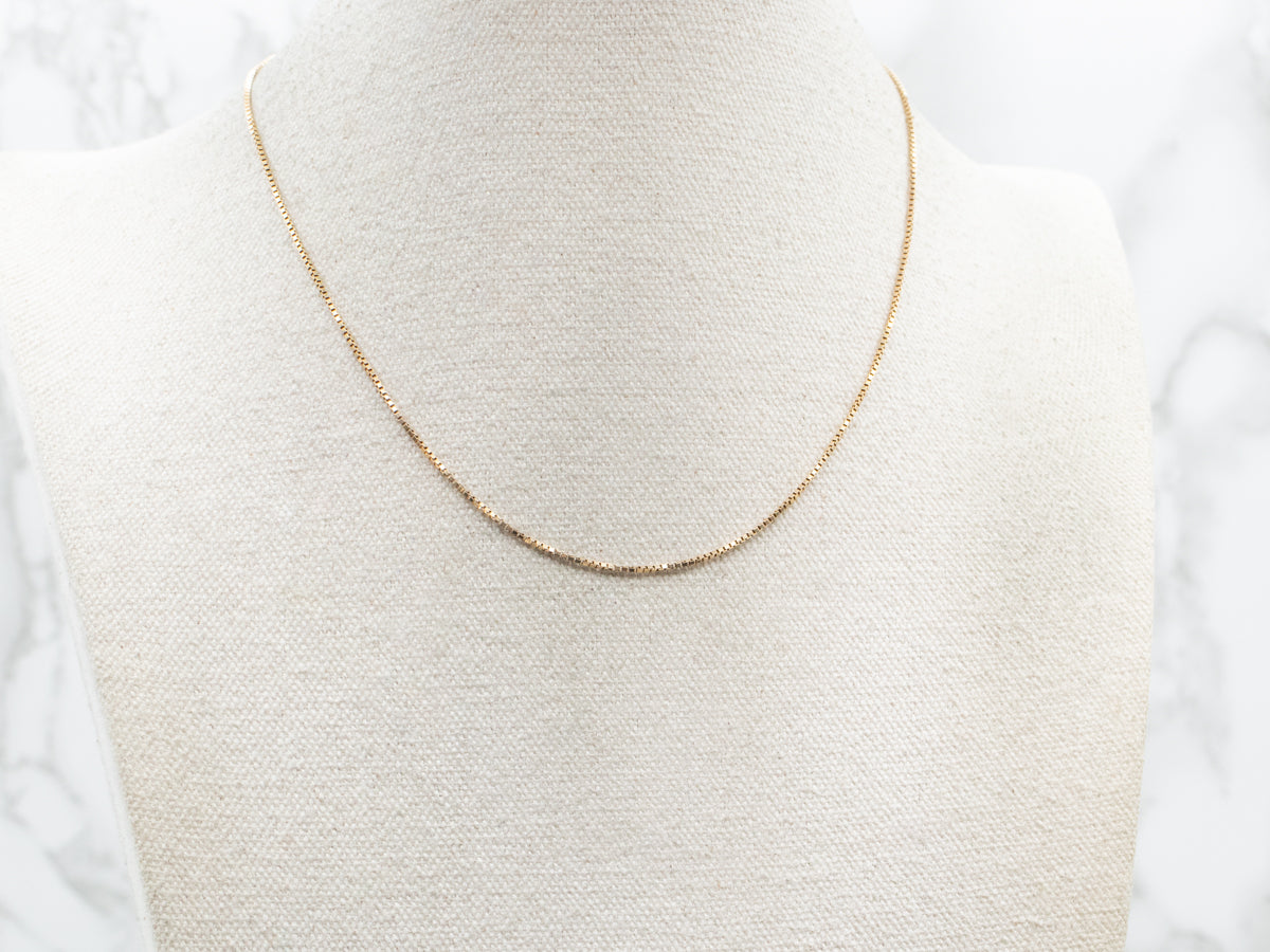 Yellow 14K Gold Box Chain
