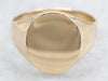 Yellow Gold Signet Ring with Oval Top