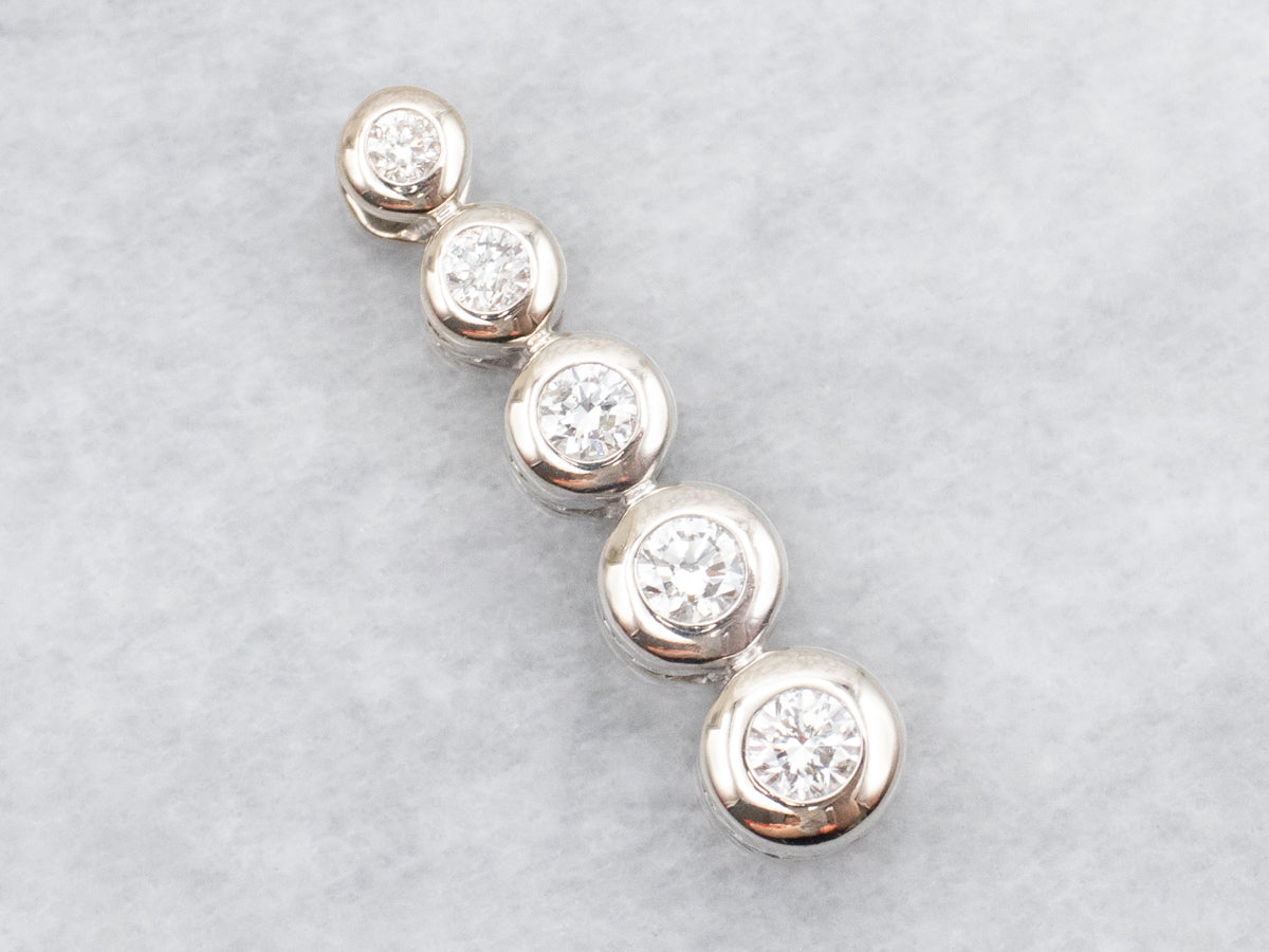 Modern Bezel Set Graduated Diamond