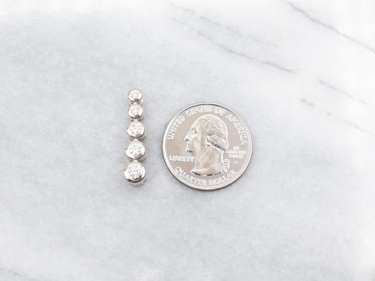 Modern Bezel Set Graduated Diamond