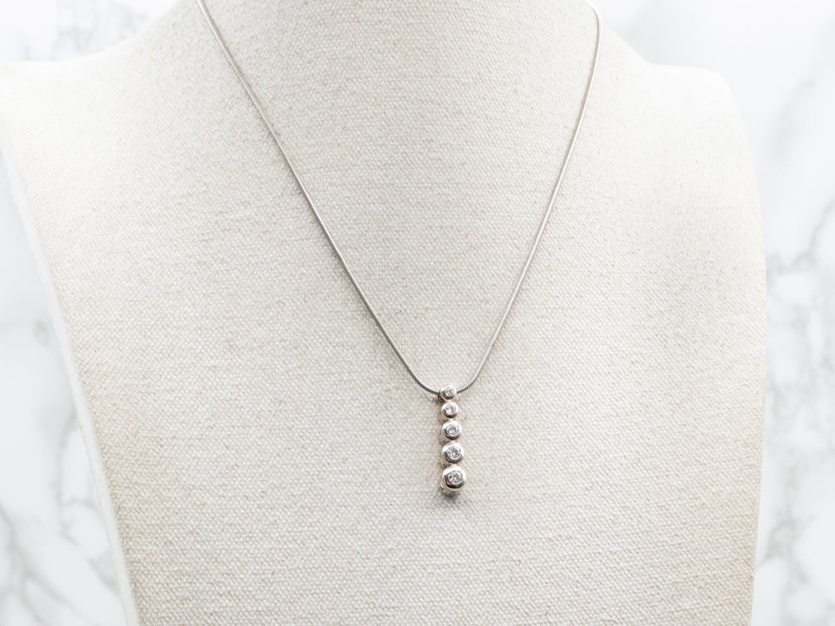 Modern Bezel Set Graduated Diamond