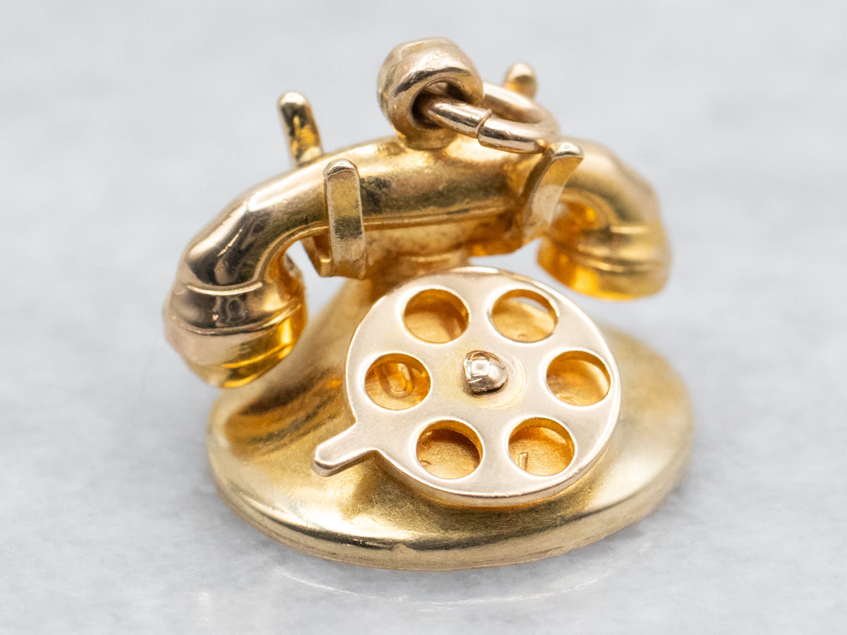 Yellow Gold Telephone Charm