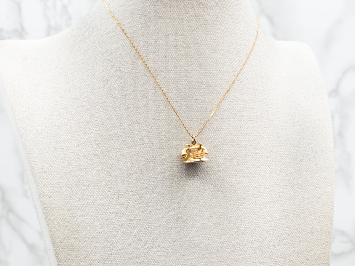 Yellow Gold Telephone Charm