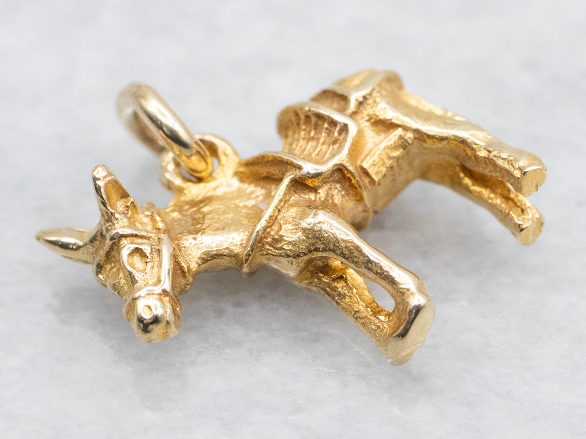 Donkey Rope Gold Yellow Gold Donkey Charm - Market Square Jewelers