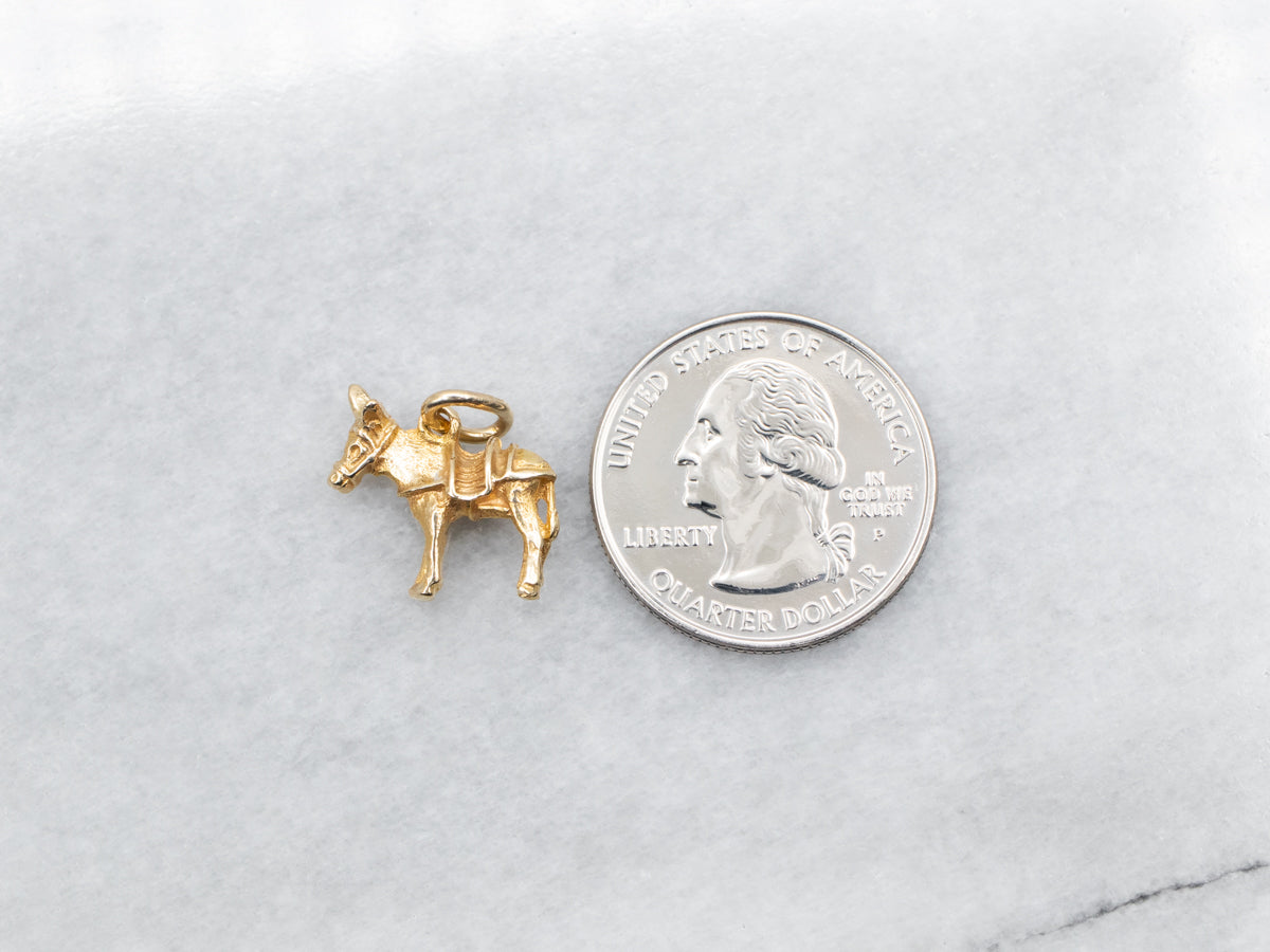 Yellow Gold Donkey Charm