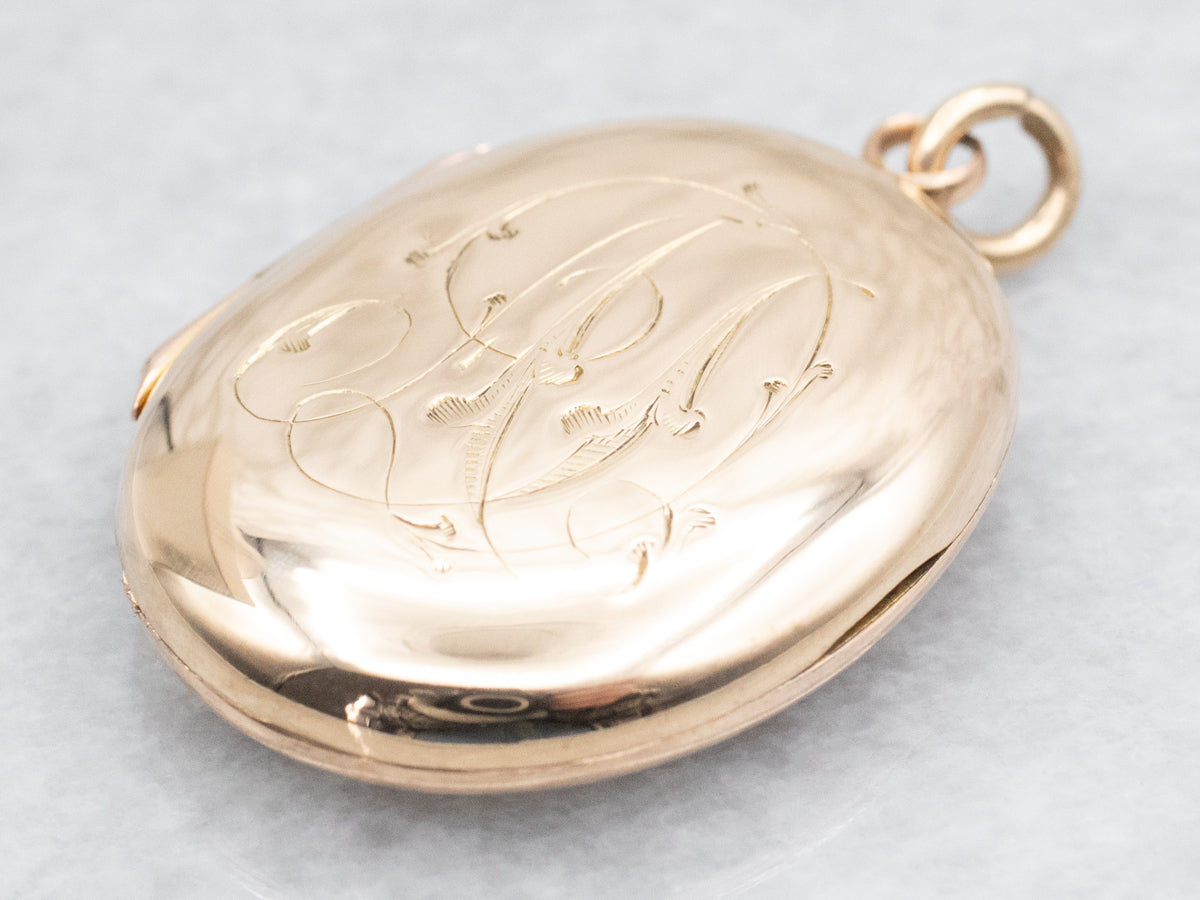 "AD" Engraved Masonic Locket