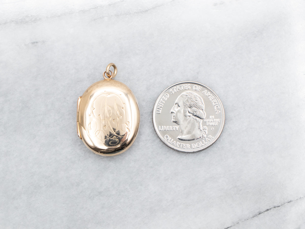 "AD" Engraved Masonic Locket