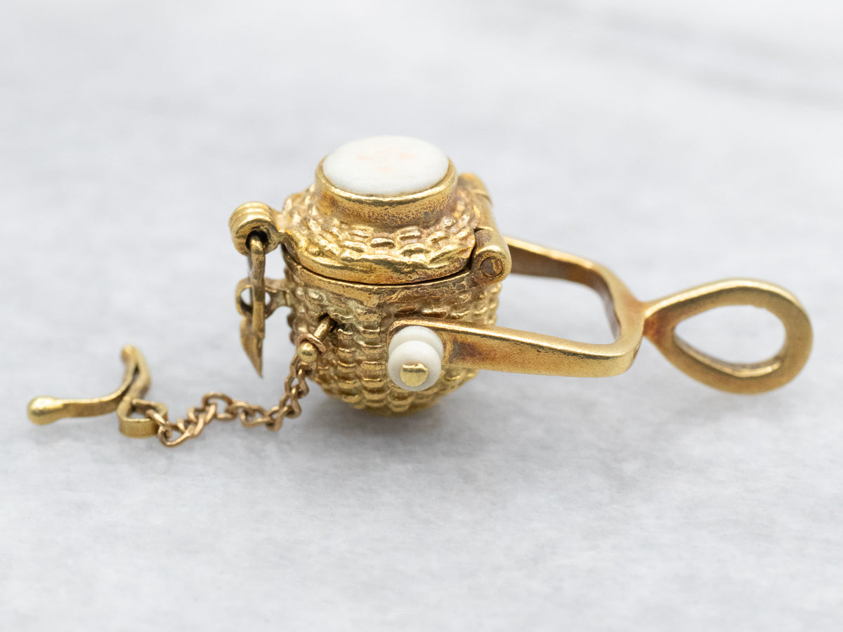 Locking Nantucket Basket Charm