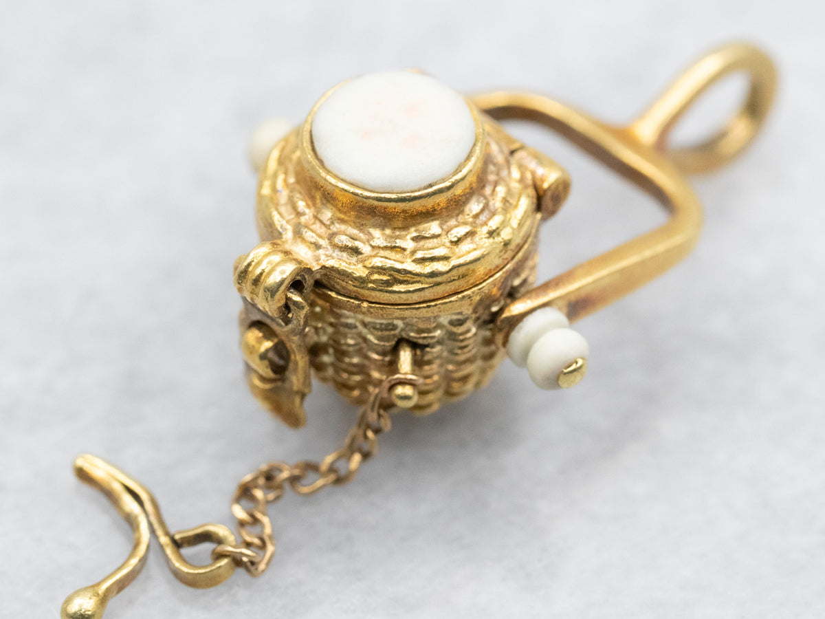 Locking Nantucket Basket Charm