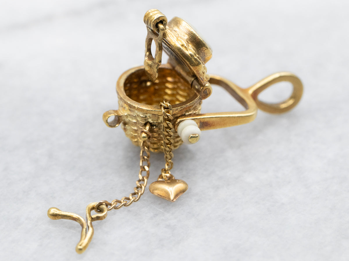 Locking Nantucket Basket Charm