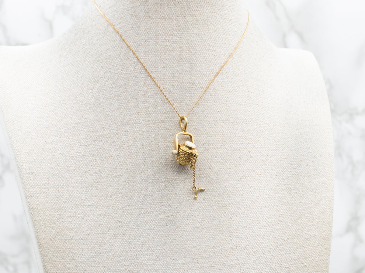 Locking Nantucket Basket Charm