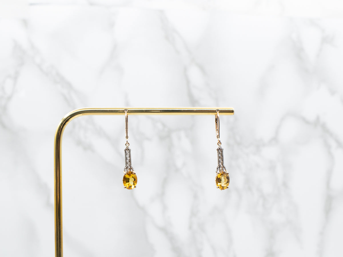 Golden Beryl Drop Earrings