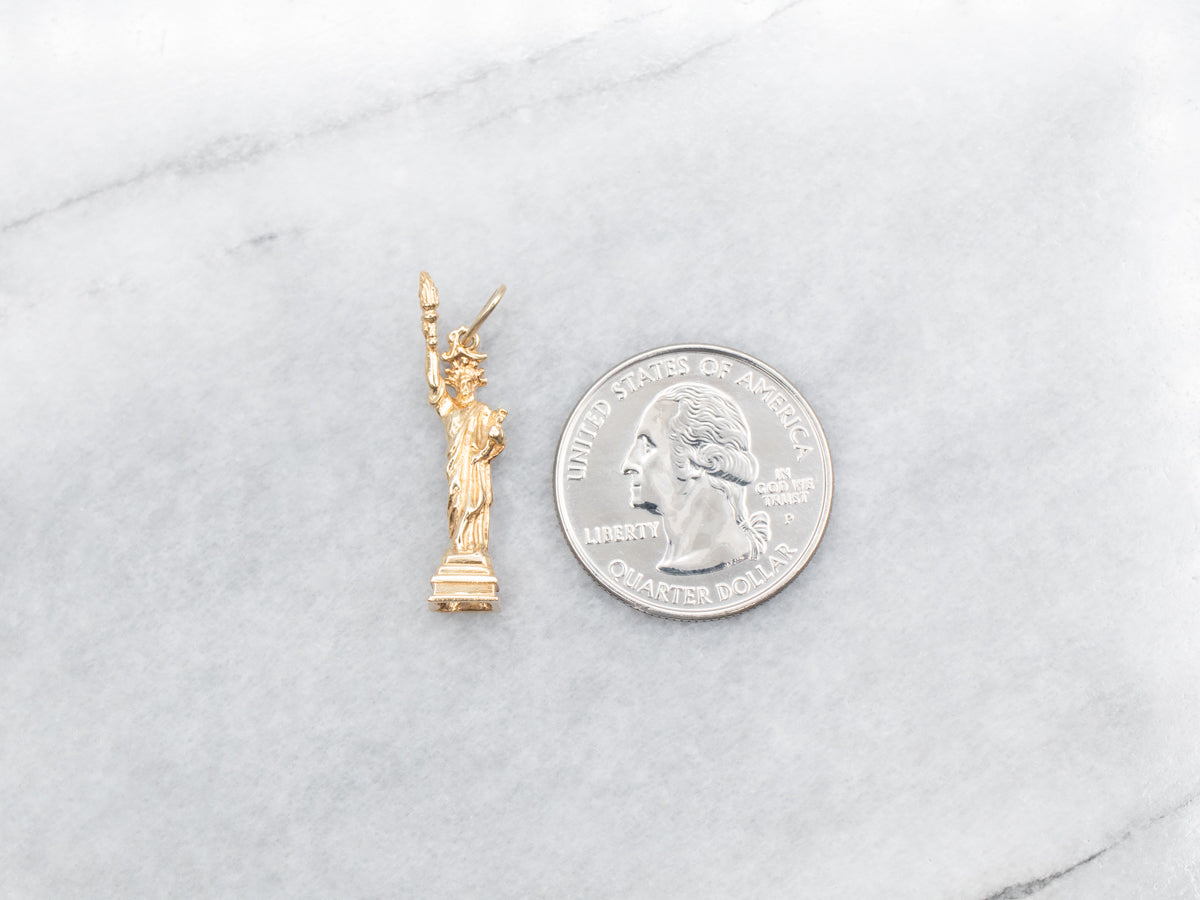 Gold NYC Statue of Liberty Charm