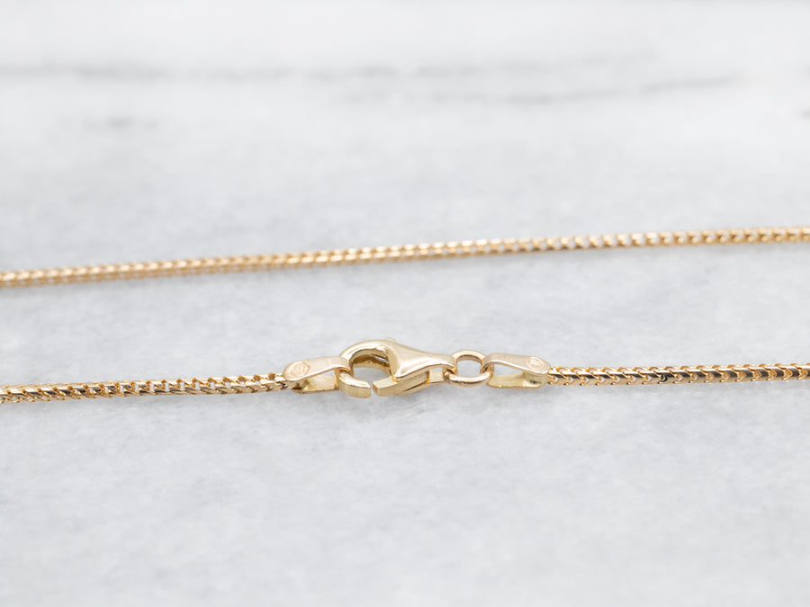Yellow Gold Snake Chain with Lobster Clasp