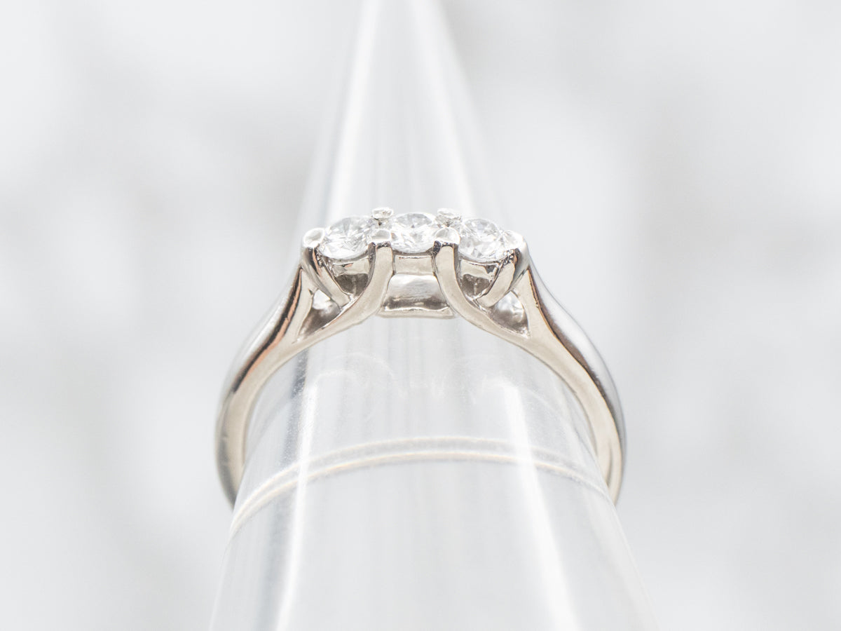 Platinum Three Stone Diamond Engagement Ring