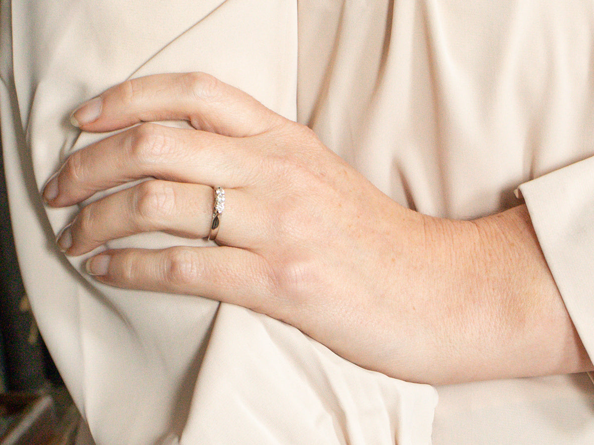 Platinum Three Stone Diamond Engagement Ring