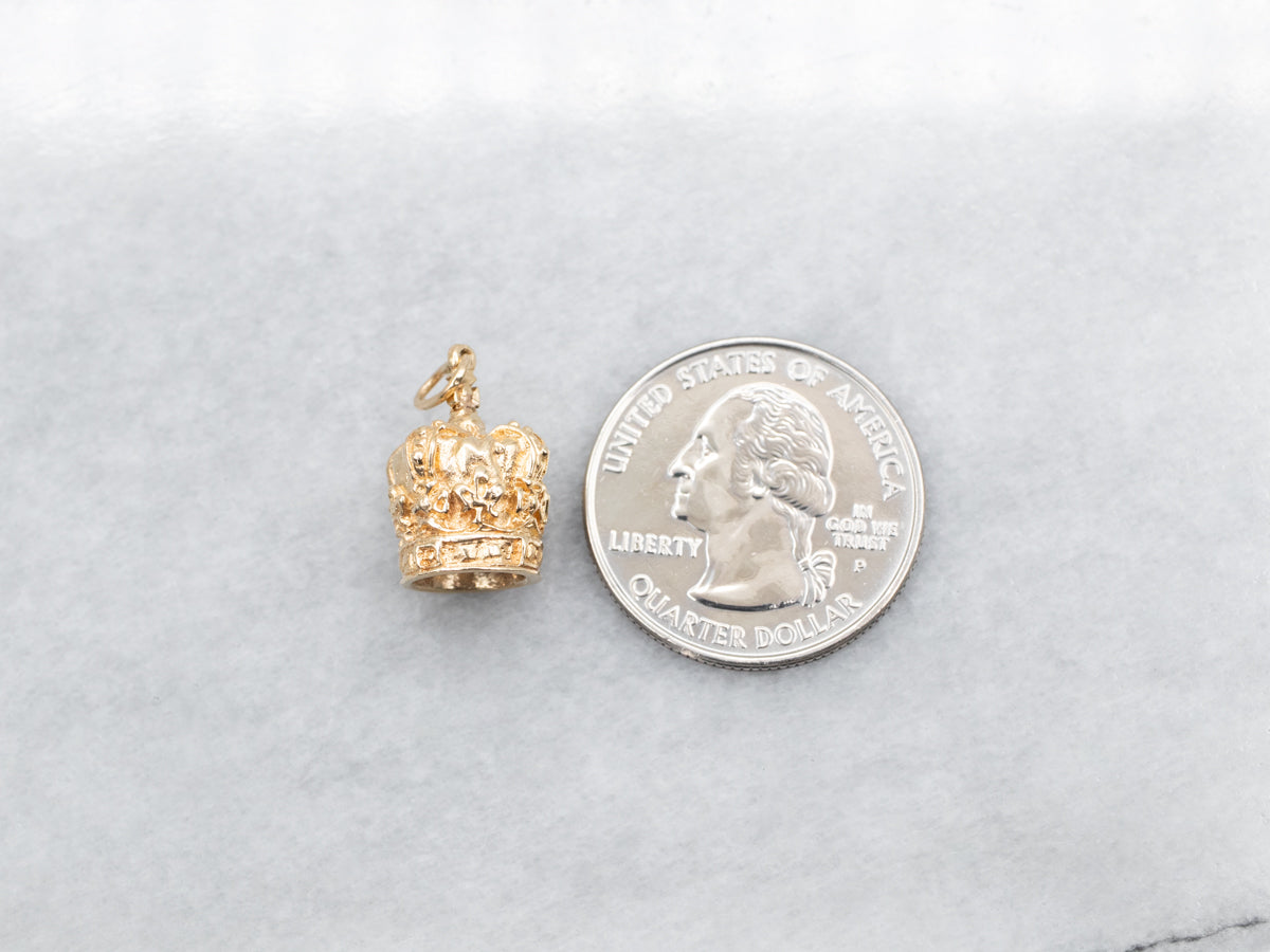 Yellow Gold Crown Charm