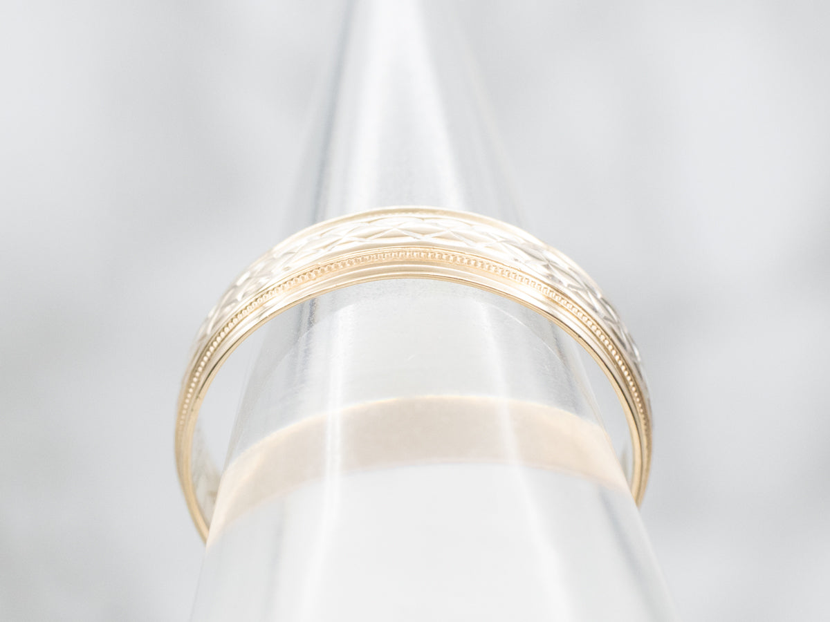 Yellow Gold Looping Patterned Wedding Band