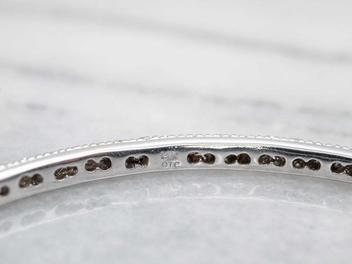 White Gold Diamond Bangle Bracelet