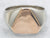 Two Tone Signet Ring with Triangle Top