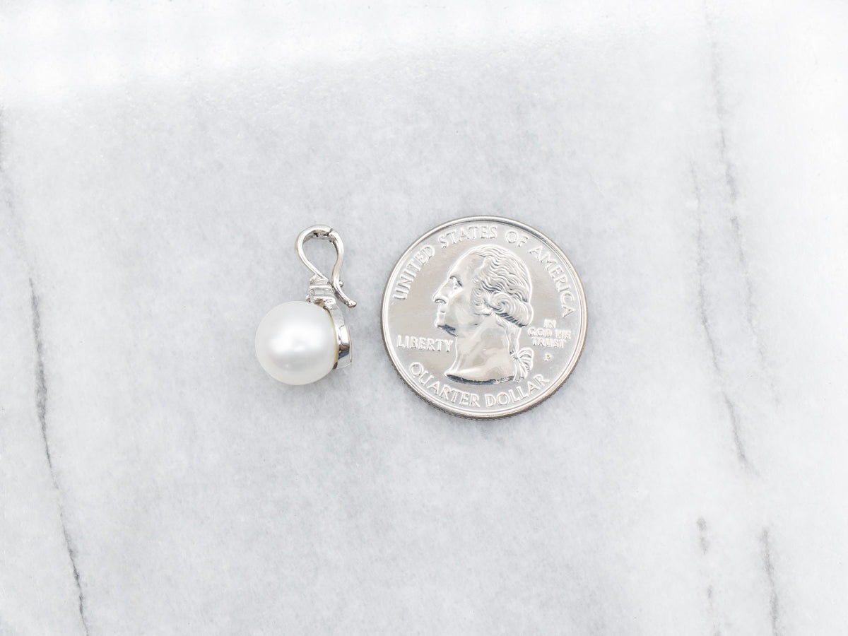 Saltwater Pearl and Diamond Pendant
