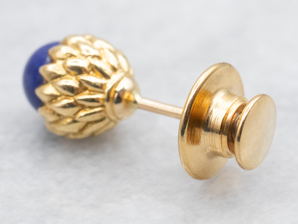 Vintage Gold Lapis Tie Tack