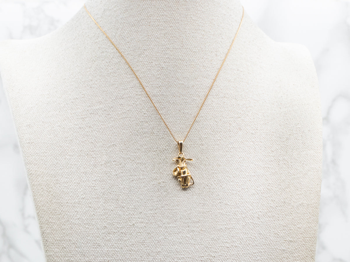 Gold Golf Bag Charm