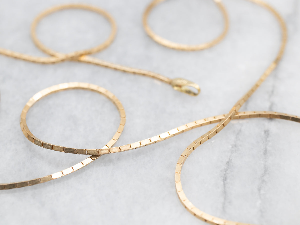 Gold Box Chain with Lobster Clasp