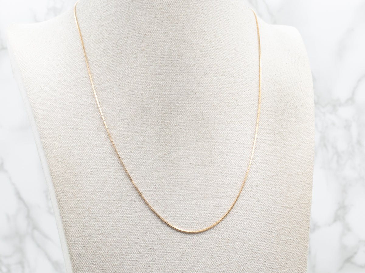 Gold Box Chain with Lobster Clasp