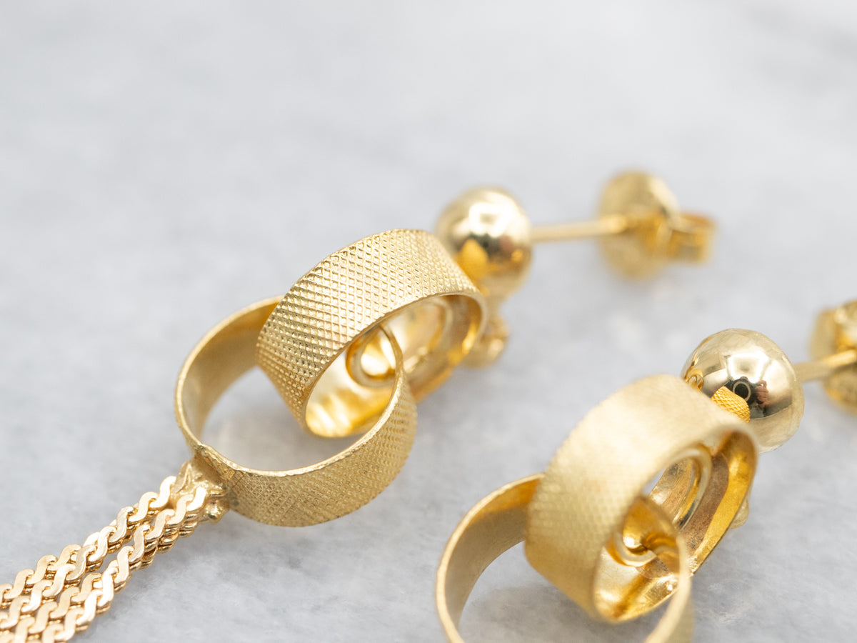 Pendientes colgantes con bola