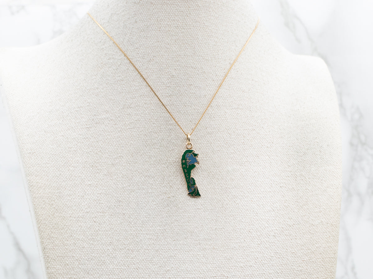Enamel Gold Bermuda Charm