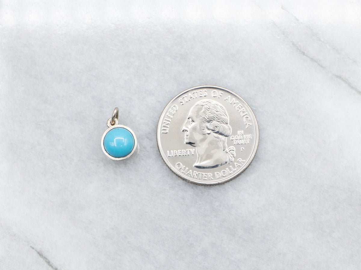 Turquoise Button Ball Pendant
