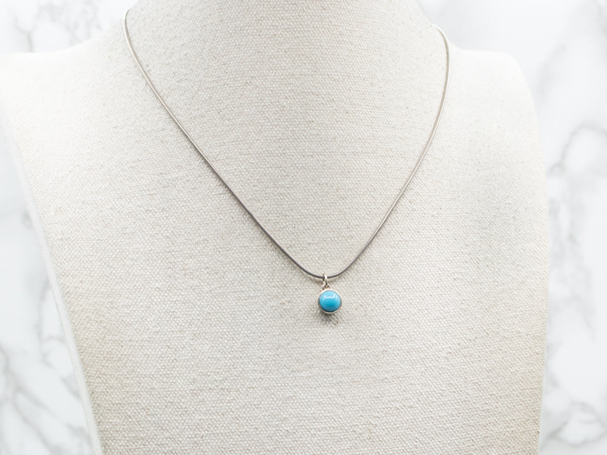 Turquoise Button Ball Pendant