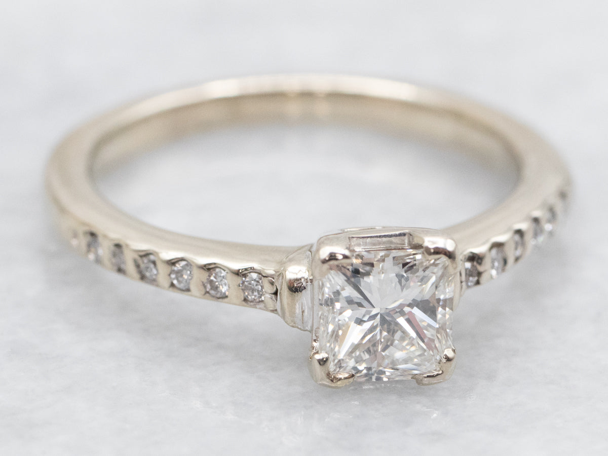 Modern Princess Cut Diamond Engagement Ring