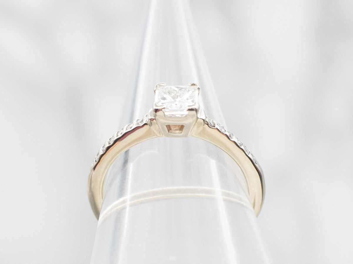 Modern Princess Cut Diamond Engagement Ring