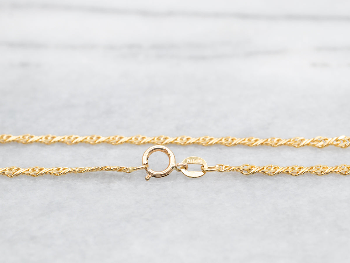 Flat Singapore Chain with Spring Ring Clasp