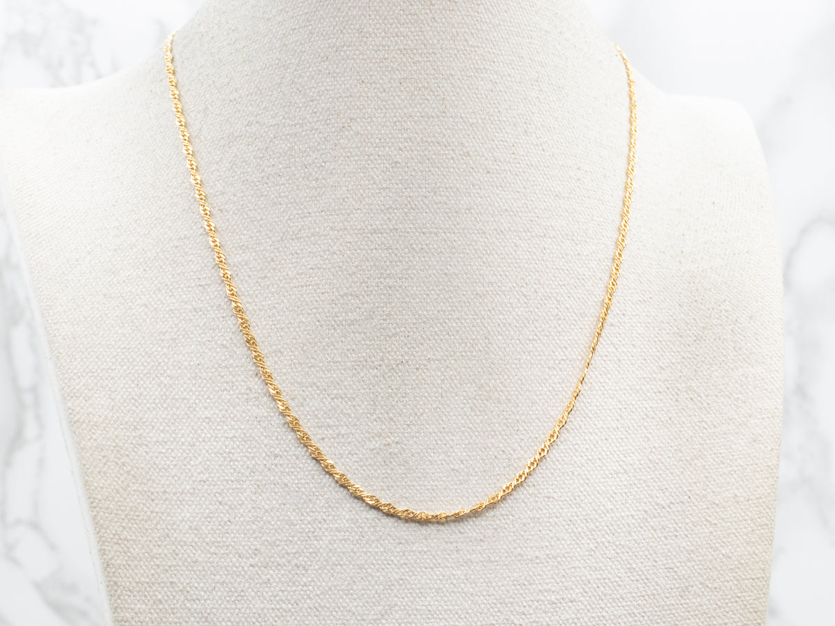 Flat Singapore Chain with Spring Ring Clasp