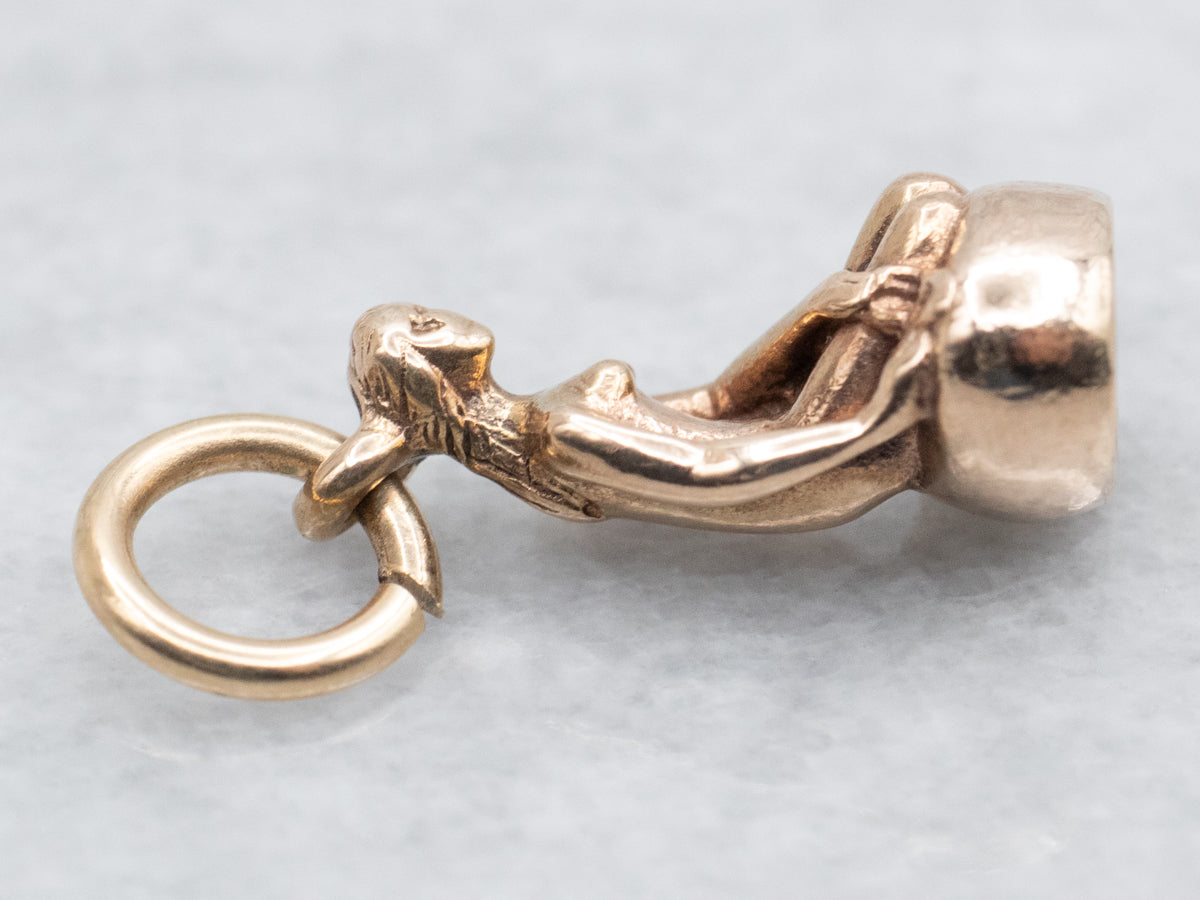 Gold Sitting Figure Charm